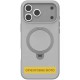 TPU+PC чохол Metal Buttons with MagSafe Colorful HQ Ring для Apple iPhone 17 (6.3") Grey