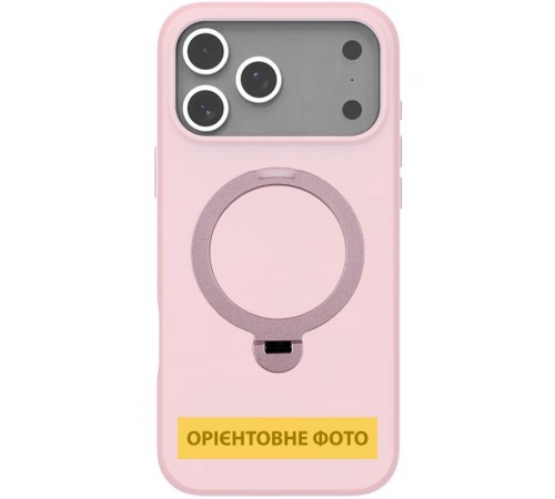 TPU+PC чохол Metal Buttons with MagSafe Colorful HQ Ring для Apple iPhone 17 (6.3") Pink