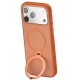 TPU+PC чохол Metal Buttons with MagSafe Colorful HQ Ring для Apple iPhone 17 Pro (6.3") Orange