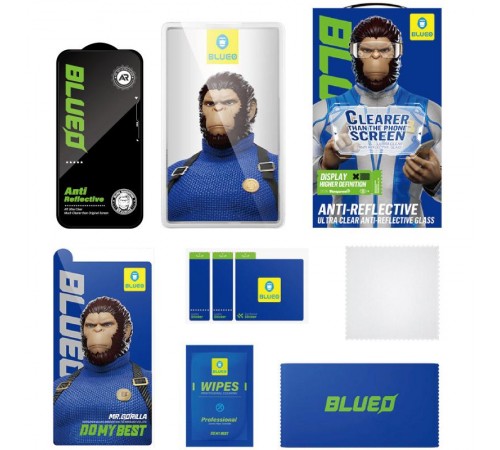 Захисне 2.5D скло Blueo AR Anti-Reflective HD для Apple iPhone 17 / 17 Pro / 16 Pro (6.3") Чорний Захисне 2.5D скло Blueo AR Anti-Reflective HD для Apple iPhone 17 / 17 Pro / 16 Pro (6.3") Чорний