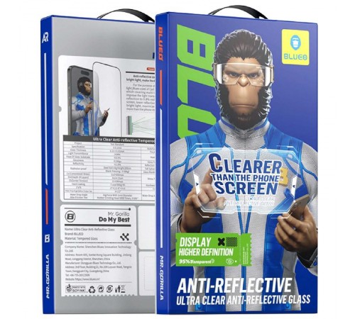 Захисне 2.5D скло Blueo AR Anti-Reflective HD для Apple iPhone 17 Air (6.5") Чорний Захисне 2.5D скло Blueo AR Anti-Reflective HD для Apple iPhone 17 Air (6.5") Чорний