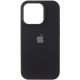 Чохол Silicone Case (AA) Logo with MagSafe для Apple iPhone 12 Pro / 12 (6.1") Чорний / Black