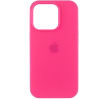 Чохол Silicone Case (AA) Logo with MagSafe для Apple iPhone 15 (6.1") Рожевий / Barbie pink