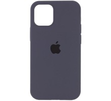 Чохол Silicone Case (AA) Logo with MagSafe для Apple iPhone 15 Pro Max (6.7") Сірий / Dark Gray