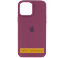 Чохол Silicone Case (AA) Logo with MagSafe для Apple iPhone 16 (6.1") Бордовий / Plum