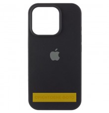 Чохол Silicone Case (AA) Logo with MagSafe для Apple iPhone 16 (6.1") Чорний / Black