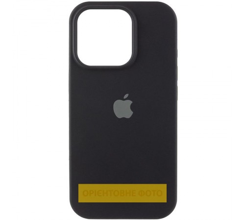 Чохол Silicone Case (AA) Logo with MagSafe для Apple iPhone 16 (6.1") Чорний / Black