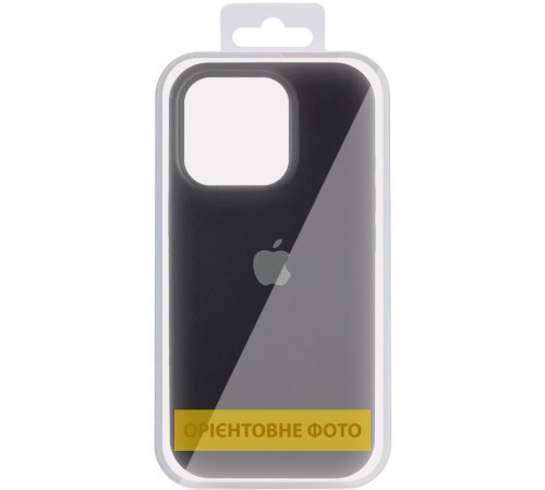 Чохол Silicone Case (AA) Logo with MagSafe для Apple iPhone 16 (6.1") Чорний / Black