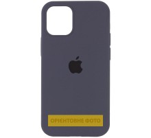 Чохол Silicone Case (AA) Logo with MagSafe для Apple iPhone 16 (6.1") Сірий / Dark Gray