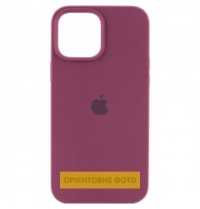 Чохол Silicone Case (AA) Logo with MagSafe для Apple iPhone 16e (6.1") Бордовий / Plum
