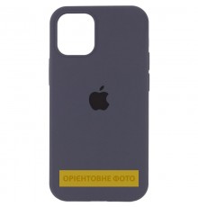 Чохол Silicone Case (AA) Logo with MagSafe для Apple iPhone 16e (6.1") Сірий / Dark Gray