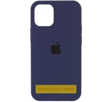 Чохол Silicone Case (AA) Logo with MagSafe для Apple iPhone 16e (6.1") Темно-синій / Midnight blue