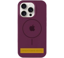 Чохол Silicone Case Full Protective (AA) V2 with MagSafe для Apple iPhone 16 Pro (6.3") Бордовий / Plum