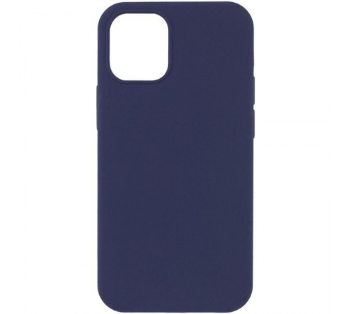Чохол Silicone Case (AA) NO LOGO with MagSafe для Apple iPhone 12 Pro / 12 (6.1") Темно-синій / Midnight blue