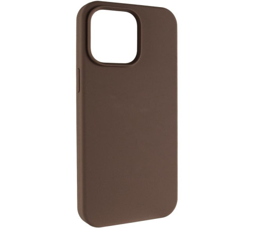 Чохол Silicone Case (AA) NO LOGO with MagSafe для Apple iPhone 14 (6.1") Коричневий / Brown