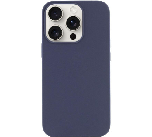 Чохол Silk (AA) NO LOGO with Magnetic Fit для Apple iPhone 14 Pro (6.1") Темно-синій / Midnight blue