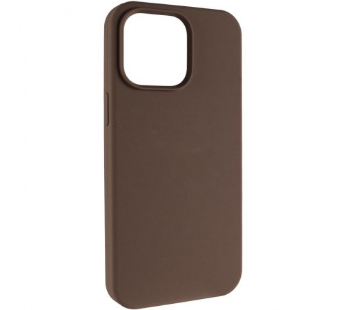 Чохол Silicone Case (AA) NO LOGO with MagSafe для Apple iPhone 15 Pro (6.1") Коричневий / Brown