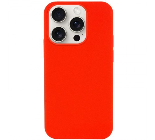 Чохол Silicone Case (AA) NO LOGO with MagSafe для Apple iPhone 15 Pro (6.1") Червоний / Red