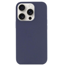 Чохол Silk (AA) NO LOGO with Magnetic Fit для Apple iPhone 15 Pro (6.1") Темно-синій / Midnight blue
