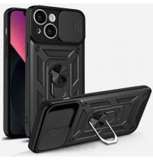 Чохол Ummi Camshield Serge Ring для Apple iPhone 13 (6.1") Чорний