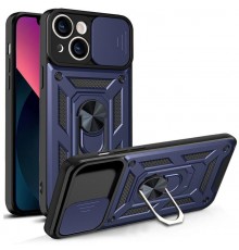 Чохол Ummi Camshield Serge Ring для Apple iPhone 13 (6.1") Синій