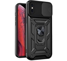 Чохол Ummi Camshield Serge Ring для Apple iPhone X / XS (5.8") Чорний