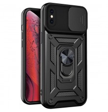 Чохол Ummi Camshield Serge Ring для Apple iPhone X / XS (5.8") Чорний