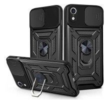 Чохол Ummi Camshield Serge Ring для Apple iPhone XR (6.1") Чорний