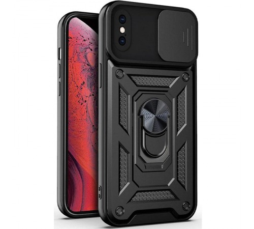 Чохол Ummi Camshield Serge Ring для Apple iPhone XS Max (6.5") Чорний