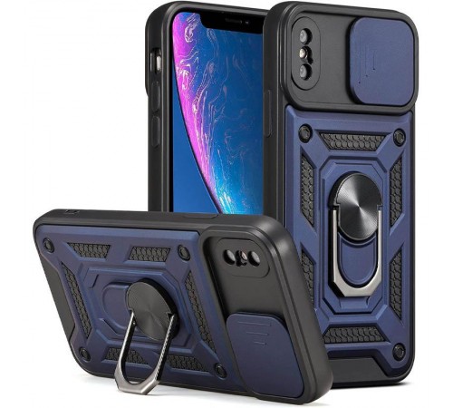 Чохол Ummi Camshield Serge Ring для Apple iPhone XS Max (6.5") Синій