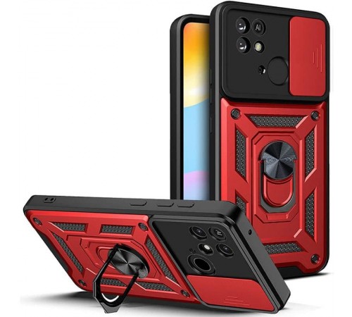 Чохол Ummi Camshield Serge Ring для Xiaomi Redmi 10C Червоний Чохол Ummi Camshield Serge Ring для Xiaomi Redmi 10C Червоний