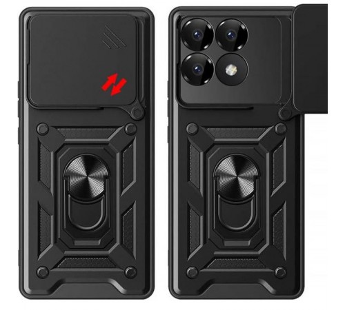 Чохол Ummi Camshield Serge Ring для Xiaomi Poco F7 Pro Чорний Чохол Ummi Camshield Serge Ring для Xiaomi Poco F7 Pro Чорний
