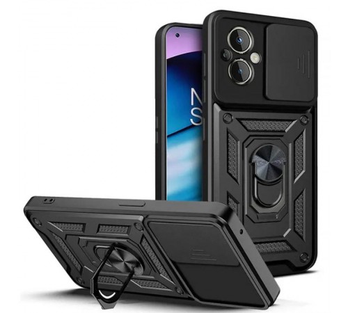 Чохол Ummi Camshield Serge Ring для Xiaomi Poco M5 Чорний Чохол Ummi Camshield Serge Ring для Xiaomi Poco M5 Чорний