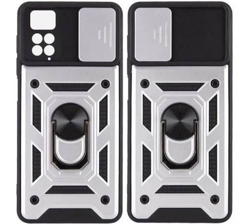 Чохол Ummi Camshield Serge Ring для Xiaomi Redmi Note 11 Pro 4G/5G/Note 11E Pro/ 12 Pro 4G Срібний