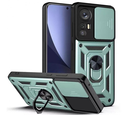 Чохол Ummi Camshield Serge Ring для Xiaomi 12 Lite Зелений Чохол Ummi Camshield Serge Ring для Xiaomi 12 Lite Зелений