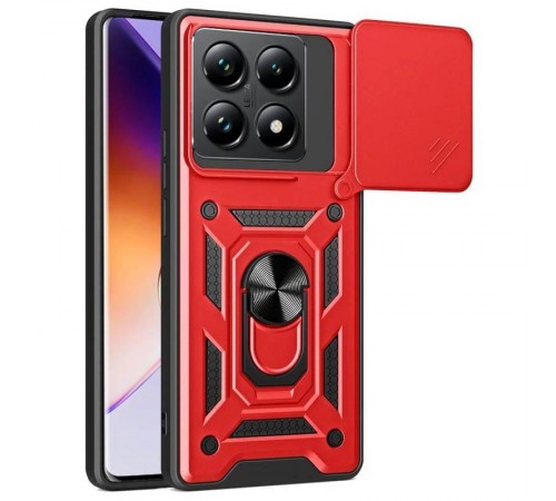 Чохол Ummi Camshield Serge Ring для Xiaomi 14T Червоний Чохол Ummi Camshield Serge Ring для Xiaomi 14T Червоний
