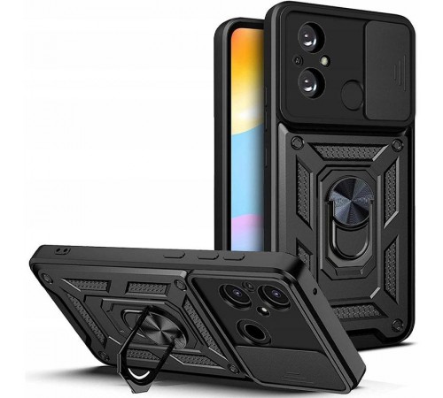 Чохол Ummi Camshield Serge Ring для Xiaomi Redmi 12C Чорний Чохол Ummi Camshield Serge Ring для Xiaomi Redmi 12C Чорний