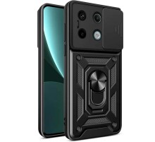 Чохол Ummi Camshield Serge Ring для Xiaomi Redmi Note 13 Pro 4G / 14s / Poco M6 Pro 4G Чорний