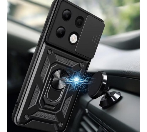 Чохол Ummi Camshield Serge Ring для Xiaomi Redmi Note 13 Pro 4G / 14s / Poco M6 Pro 4G Чорний Чохол Ummi Camshield Serge Ring для Xiaomi Redmi Note 13 Pro 4G / 14s / Poco M6 Pro 4G Чорний