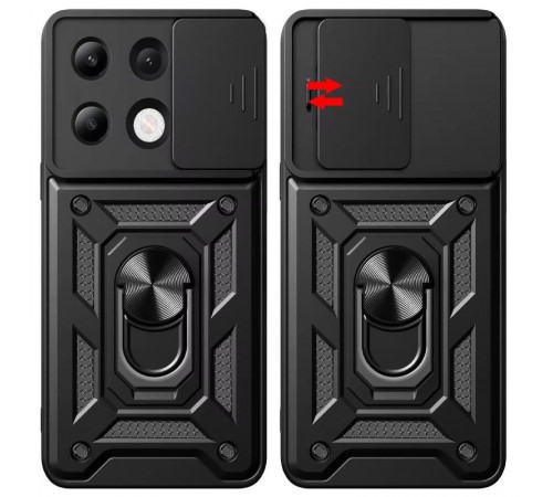 Чохол Ummi Camshield Serge Ring для Xiaomi Redmi Note 13 Pro 4G / 14s / Poco M6 Pro 4G Чорний Чохол Ummi Camshield Serge Ring для Xiaomi Redmi Note 13 Pro 4G / 14s / Poco M6 Pro 4G Чорний