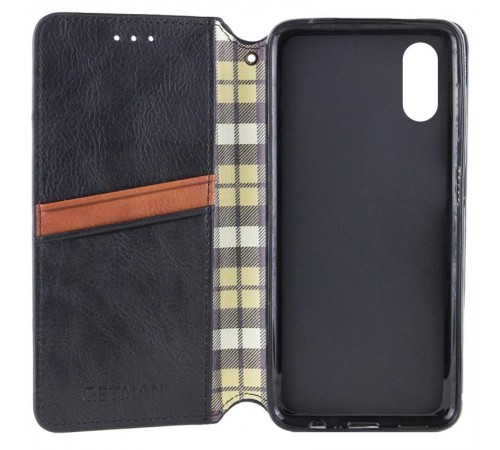 Шкіряний чохол-книжка GETMAN Cubic (PU) для Apple iPhone X / XS (5.8") Чорний Шкіряний чохол-книжка GETMAN Cubic (PU) для Apple iPhone X / XS (5.8") Чорний