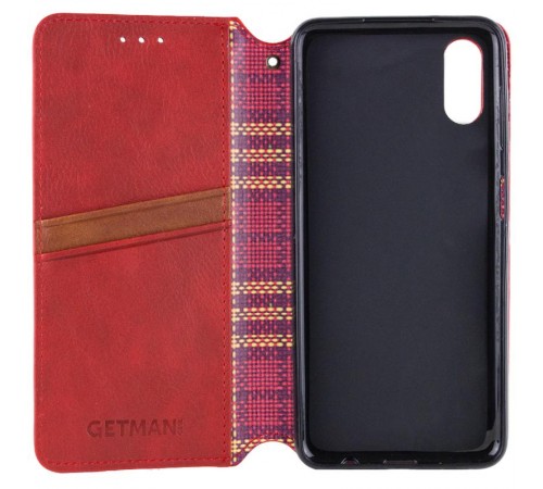 Шкіряний чохол-книжка GETMAN Cubic (PU) для Apple iPhone X / XS (5.8") Червоний Шкіряний чохол-книжка GETMAN Cubic (PU) для Apple iPhone X / XS (5.8") Червоний