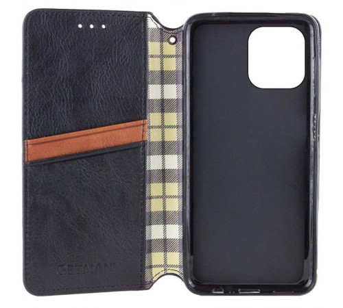 Шкіряний чохол-книжка GETMAN Cubic (PU) для Apple iPhone 11 (6.1") Чорний Шкіряний чохол-книжка GETMAN Cubic (PU) для Apple iPhone 11 (6.1") Чорний