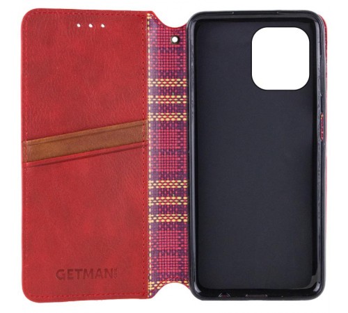 Шкіряний чохол-книжка GETMAN Cubic (PU) для Apple iPhone 11 (6.1") Червоний Шкіряний чохол-книжка GETMAN Cubic (PU) для Apple iPhone 11 (6.1") Червоний
