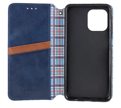 Шкіряний чохол-книжка GETMAN Cubic (PU) для Apple iPhone 11 (6.1") Синій Шкіряний чохол-книжка GETMAN Cubic (PU) для Apple iPhone 11 (6.1") Синій