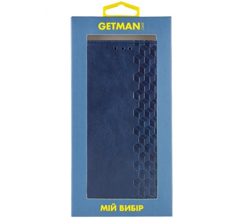 Шкіряний чохол-книжка GETMAN Cubic (PU) для Apple iPhone 11 (6.1") Синій Шкіряний чохол-книжка GETMAN Cubic (PU) для Apple iPhone 11 (6.1") Синій