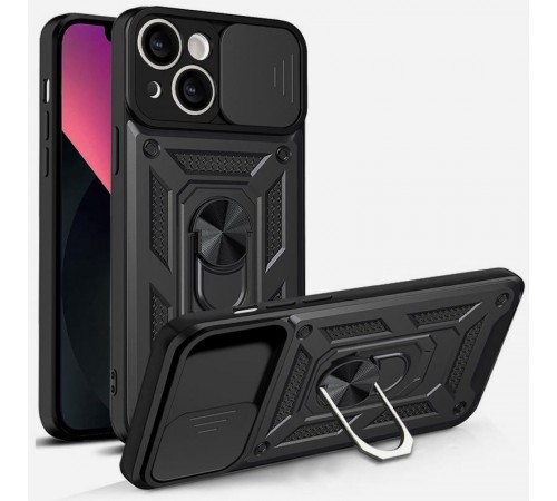 Чохол Ummi Camshield Serge Ring для Apple iPhone 14 (6.1") Чорний