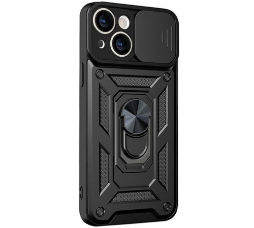 Чохол Ummi Camshield Serge Ring для Apple iPhone 14 (6.1") Чорний