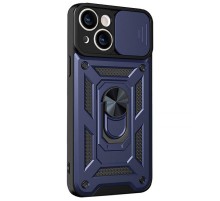 Чохол Ummi Camshield Serge Ring для Apple iPhone 14 (6.1") Синій