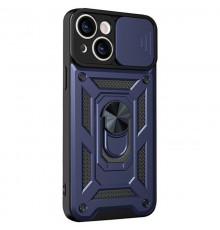 Чохол Ummi Camshield Serge Ring для Apple iPhone 14 (6.1") Синій